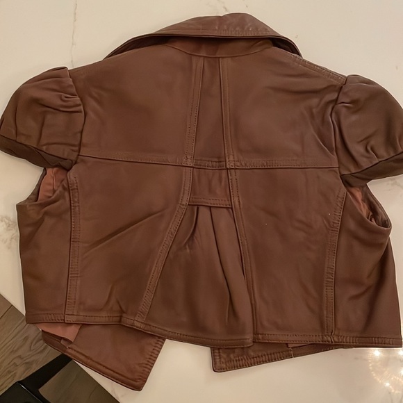 BCBG Max Azria leather crop blazer - Picture 2 of 5